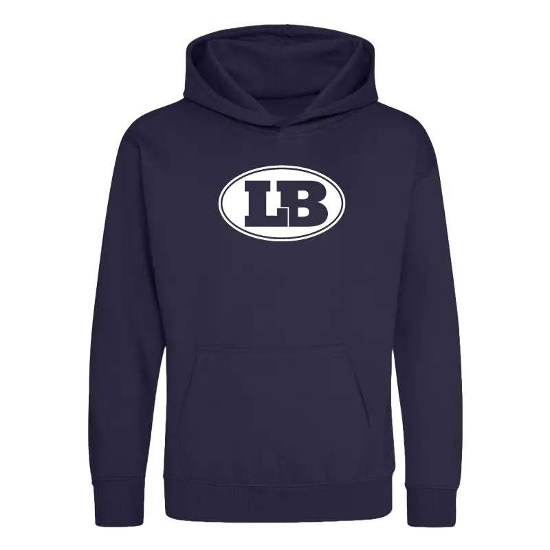AWDI JH01J child heavyweight hoodie navy london blitz american football club finsbury park