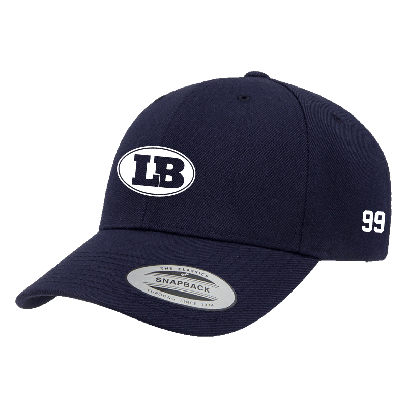 YP035 curved peak snapback cap london blitz american football club navy navy finsbury park