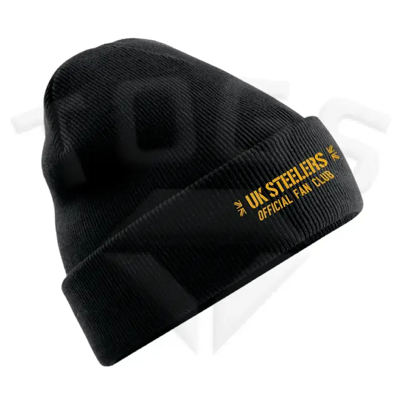 beechfield BC045 b45bb45 cuffed beanie hat uk steelers uk pittsburgh steelers fans fan club united kingdom british american football nfl togsbyemma