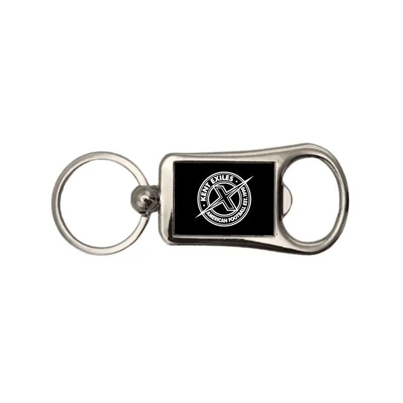 metal bottle opener keyring kent exiles american football club afc once an exile always an exile