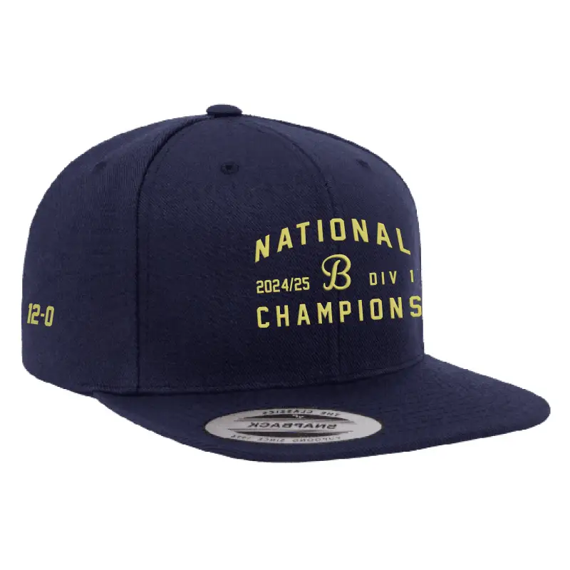 yp001 flexfit snapback cap Brunel burners american football club team afc brunel university d1 div1 south champions 2024/25 national champions bucs bafa british american football
