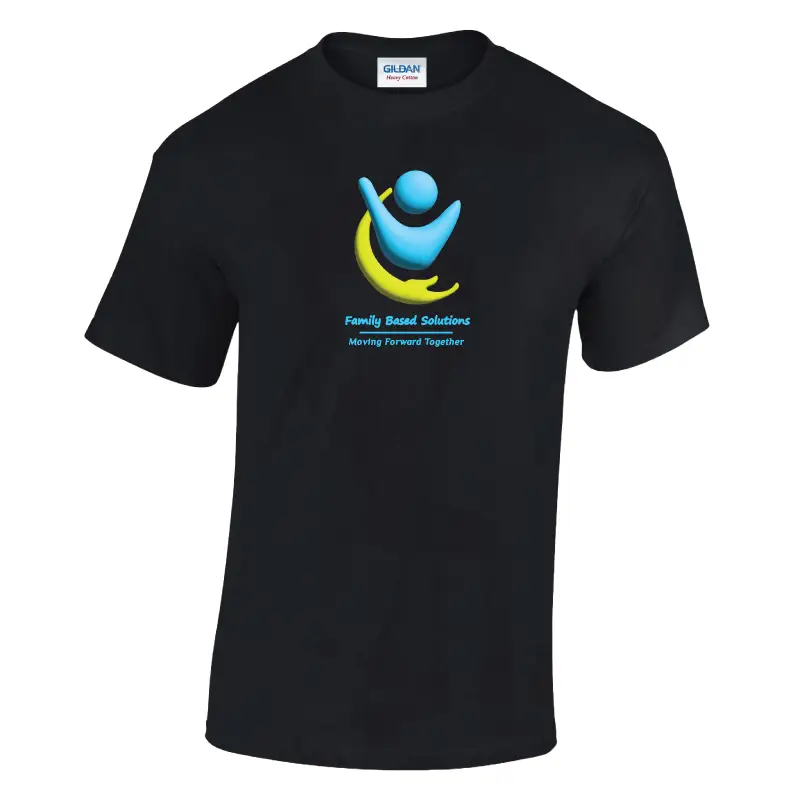 Family based solutions FBS charity domestic abuse domestic violence young people family support counselling trauma GD001 black gildan tee shirt short sleeve togs by emma togsbyemma