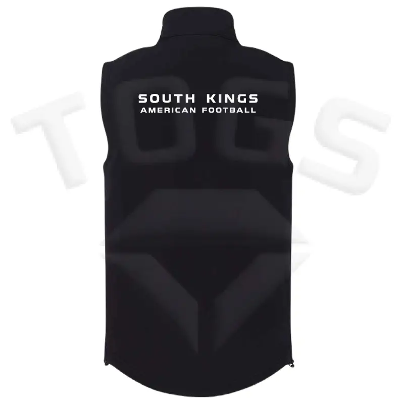 Kings from the south south kings u19s american football british togs by emma prortx pro trx pro 2-layer 2 layer two laer softshell gilet bodywarmer jacket