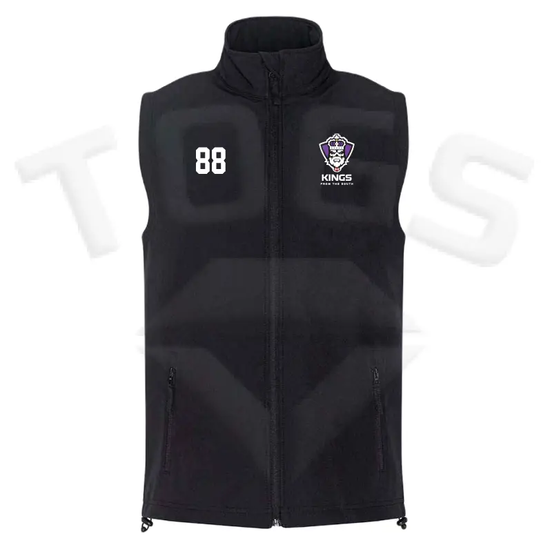 Kings from the south south kings u19s american football british togs by emma prortx pro trx pro 2-layer 2 layer two laer softshell gilet bodywarmer jacket