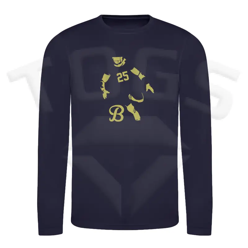 awdi just cool brunel burners afc american football club performance tee long sleeve
