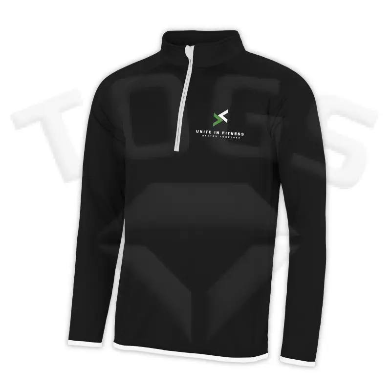 AWDI just cool JC031 unisex half zip sweatshirt gym enfield togsbyemma unite in fitness enfield business awards
