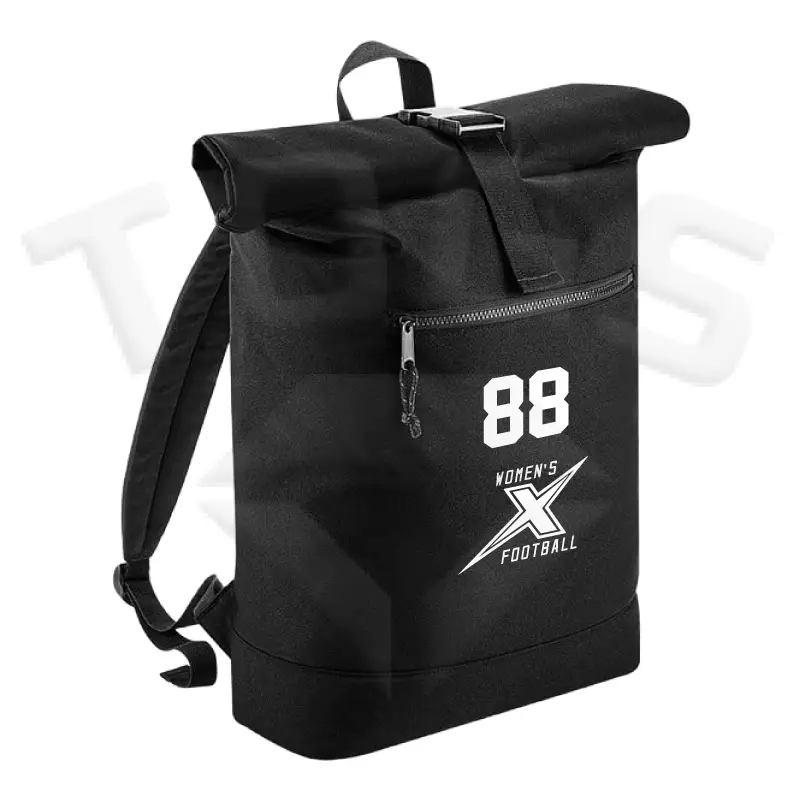 BG286 BagBase Recycled Roll-Top Backpack kent exiles afc bag base bagbase quadra bg200 freestyle holdall kent exiles afc american football club once an exile always an exile
