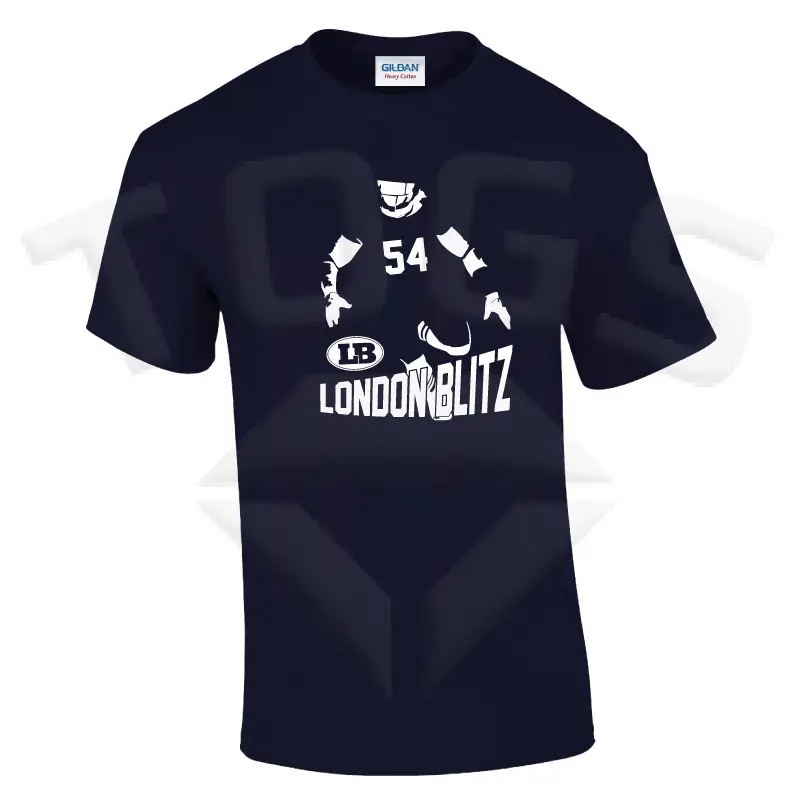 intense GILDAN GD024 GD24 GD15 GD015 MIDWEIGHT SOFTYLE TEE AMERICAN FOOTBALL PLAYER DESIGN LONDON BLITZ AFC finsbury park