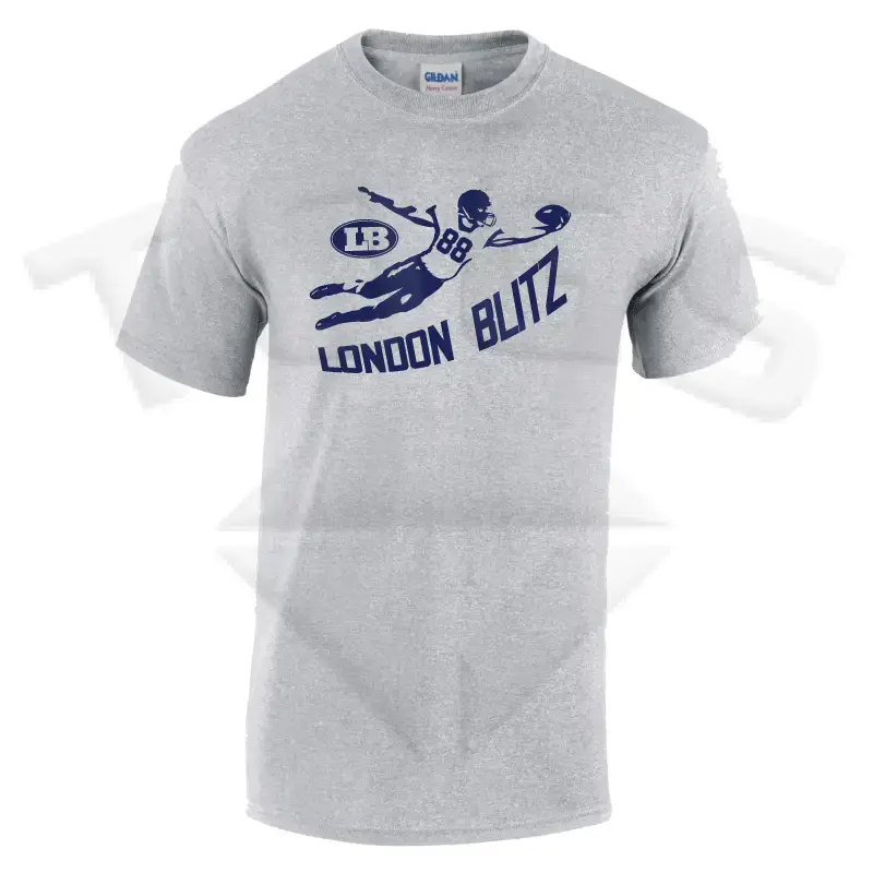 gamechanger GILDAN GD024 GD24 GD15 GD015 MIDWEIGHT SOFTYLE TEE AMERICAN FOOTBALL PLAYER DESIGN LONDON BLITZ AFC finsbury park