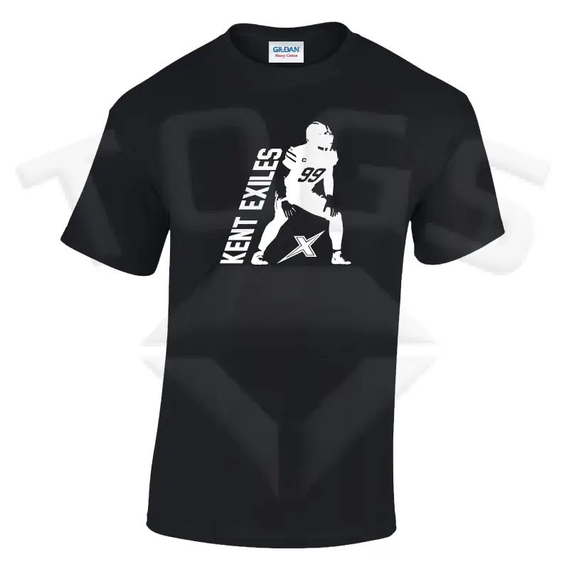 drive GILDAN GD024 GD24 GD15 GD015 MIDWEIGHT SOFTYLE TEE AMERICAN FOOTBALL PLAYER DESIGN London kent exiles afc bromley beaverwood
