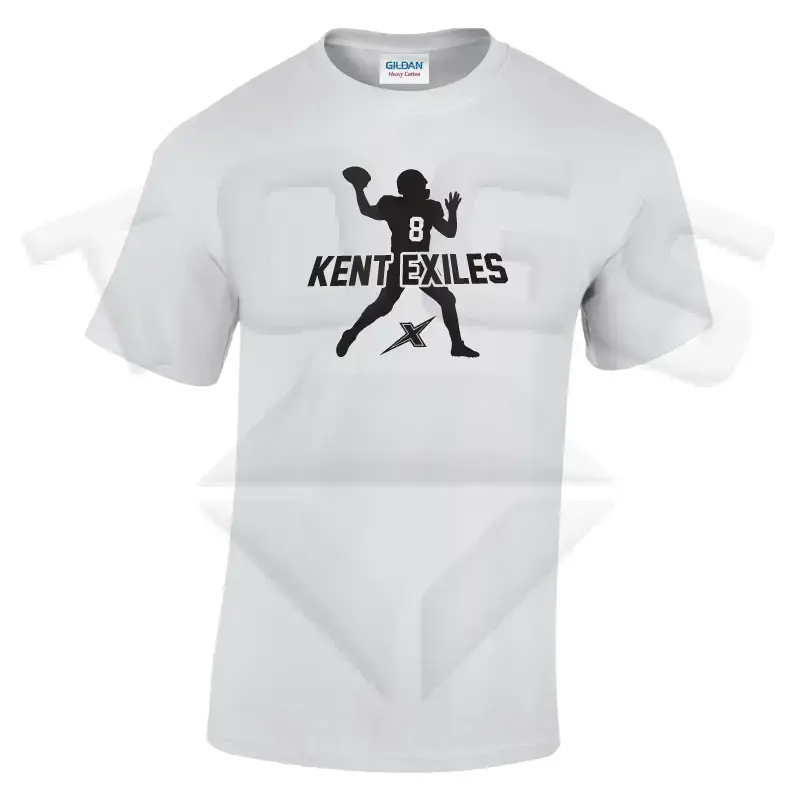 FIELD GENERAL GILDAN GD024 GD24 GD15 GD015 MIDWEIGHT SOFTYLE TEE AMERICAN FOOTBALL PLAYER DESIGN London kent exiles afc bromley beaverwood