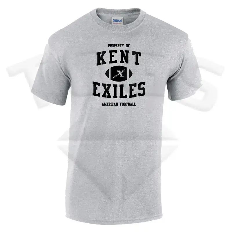 property of GILDAN GD024 GD24 GD15 GD015 MIDWEIGHT SOFTYLE TEE AMERICAN FOOTBALL PLAYER DESIGN London kent exiles afc bromley beaverwood