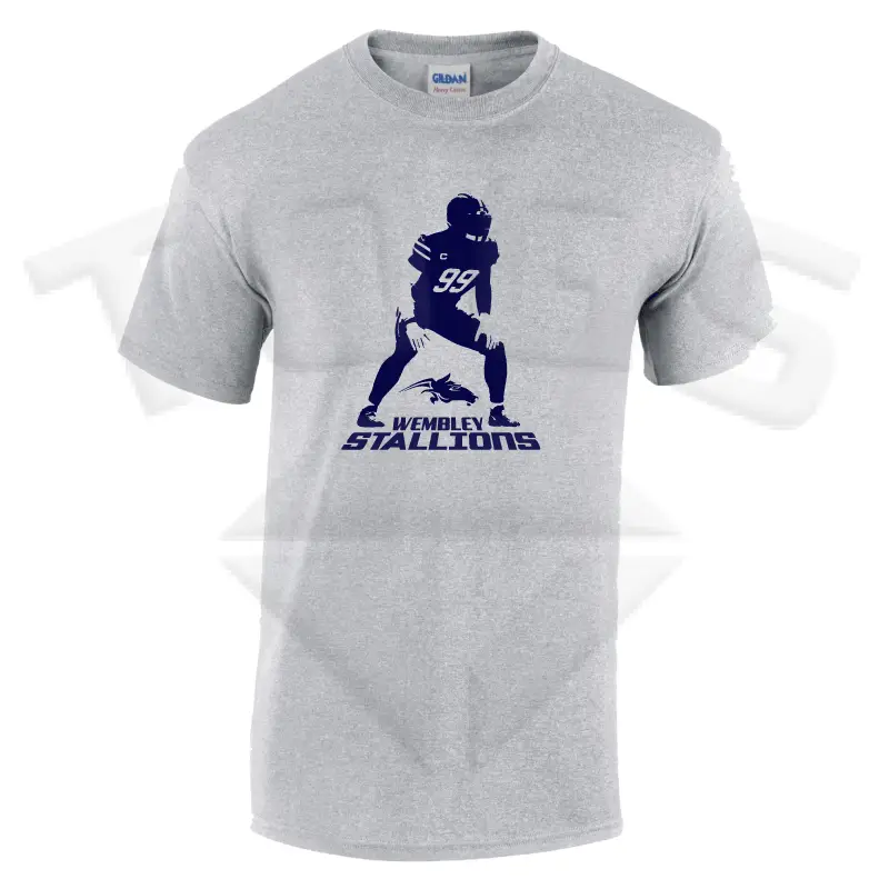 lockdown GILDAN GD024 GD24 GD15 GD015 MIDWEIGHT SOFTYLE TEE AMERICAN FOOTBALL PLAYER DESIGN London wembley stallions afc respect all fear none