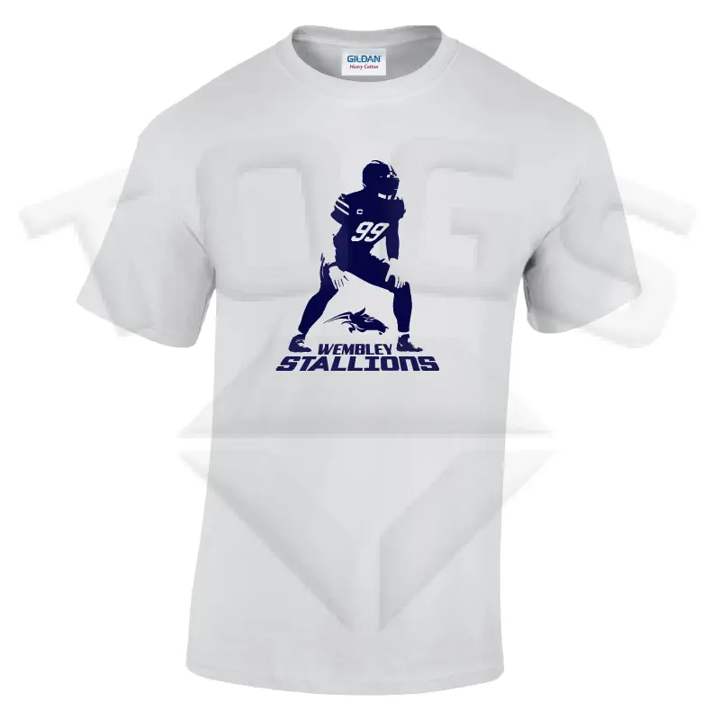 lockdown GILDAN GD024 GD24 GD15 GD015 MIDWEIGHT SOFTYLE TEE AMERICAN FOOTBALL PLAYER DESIGN London wembley stallions afc respect all fear none
