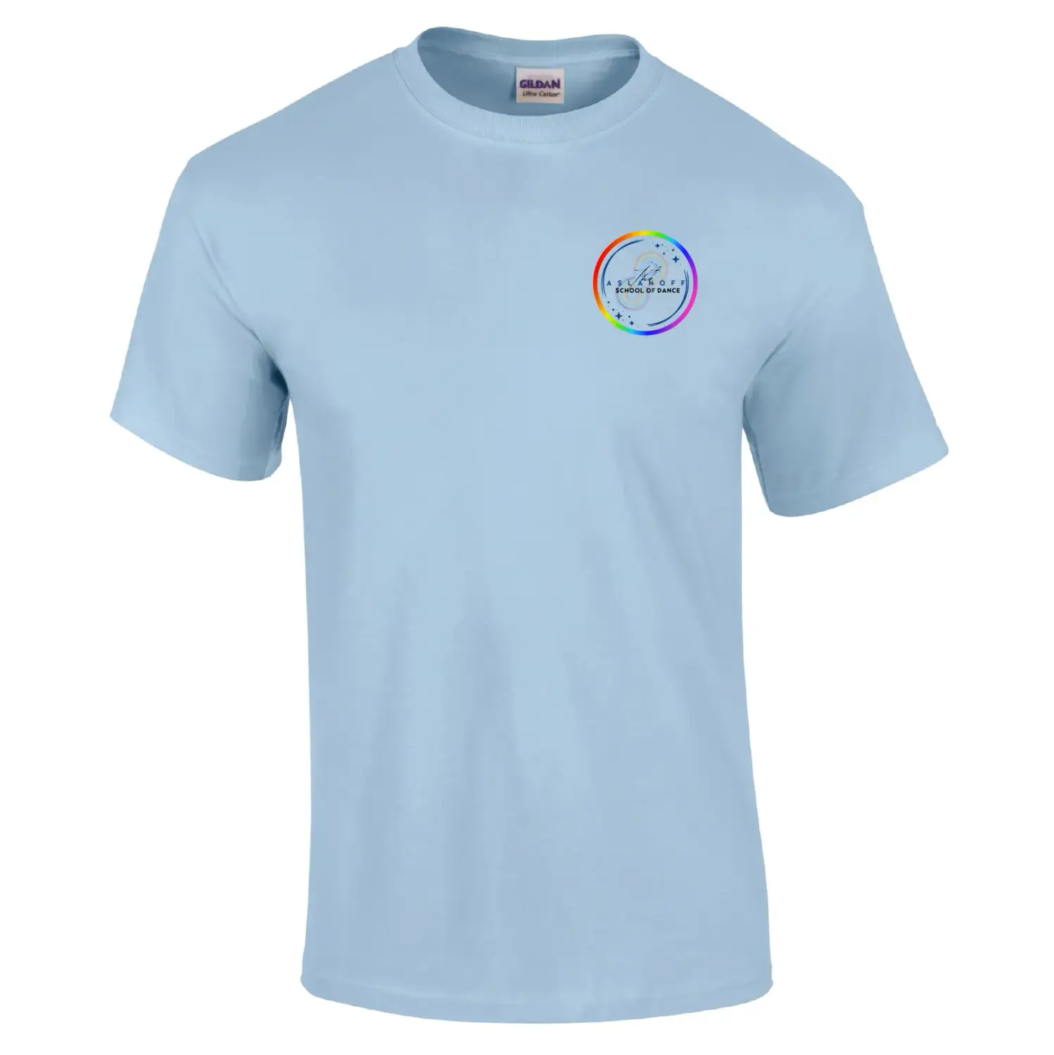 aslanoff school of dance tee adult child Giladan GD024 GD15 light blue SEN